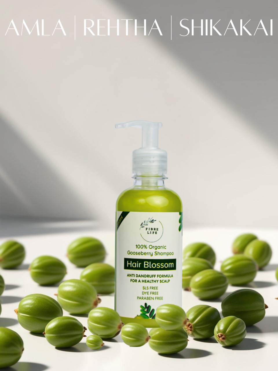 Organic Gooseberry Shampoo with Amla, Reetha & Shikakai