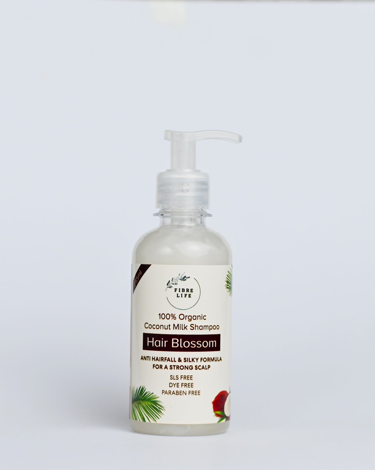 FibreLife Coconut Shampoo deeply nourishes, hydrates, and strengthens hair.