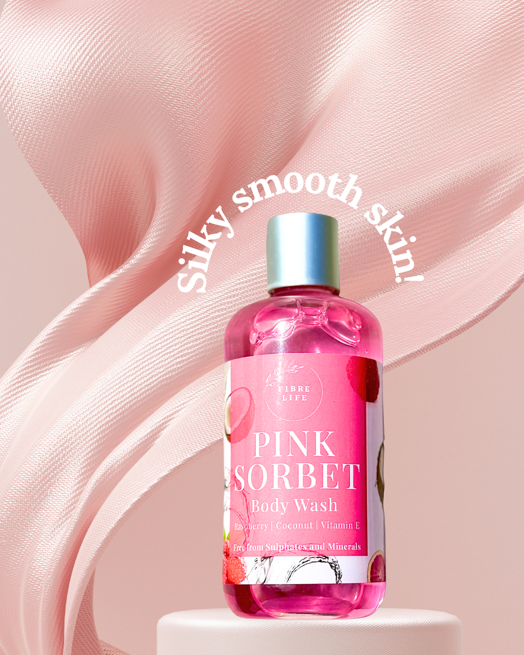 Pink Sorbet – Fruity Shower Gel for Dry Skin (SLS-Free)