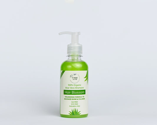 FibreLife Aloe Vera Shampoo hydrates scalp, strengthens hair, and reduces dandruff.
