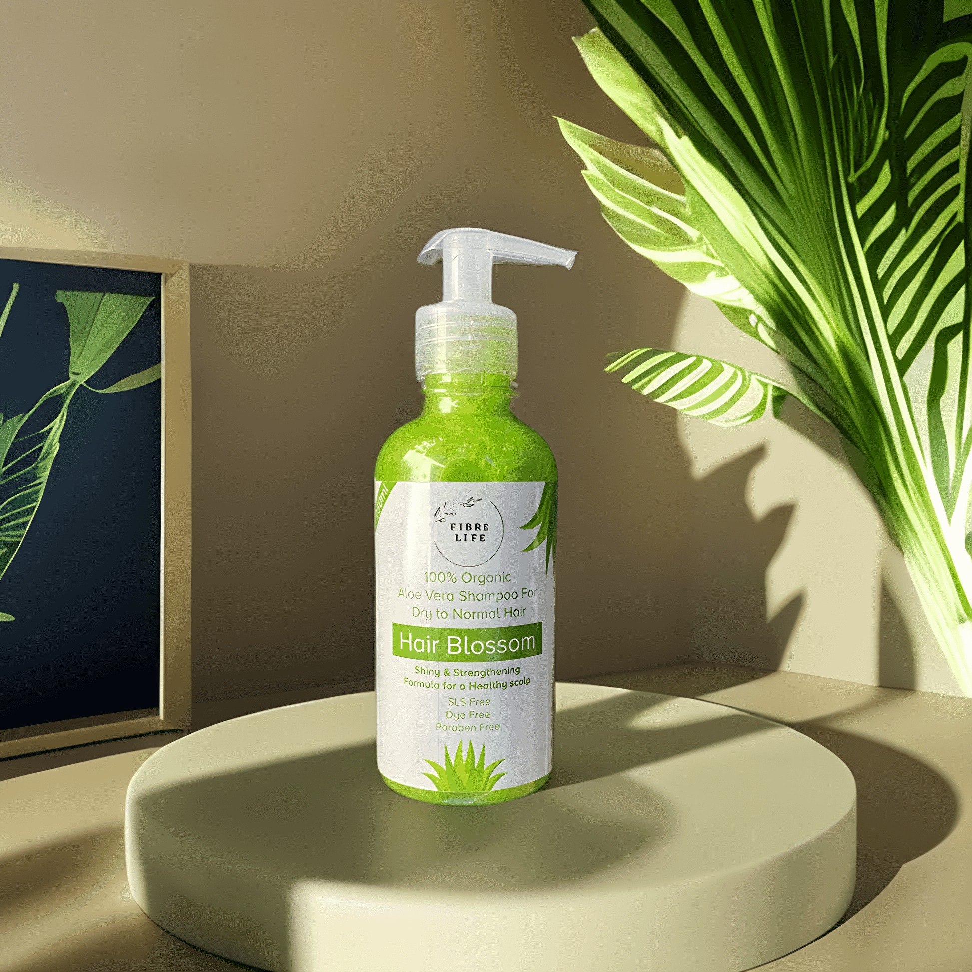 Gentle aloe vera shampoo for sensitive scalp care, tames frizz and locks in moisture for healthy hair.