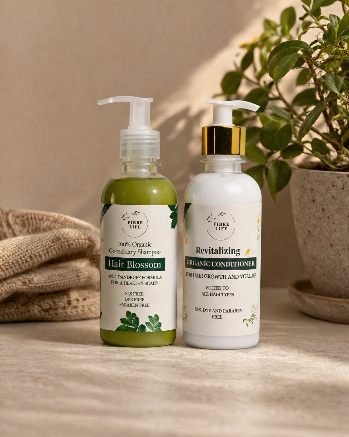 FibreLife's Organic Shampoo + Conditioner Set
