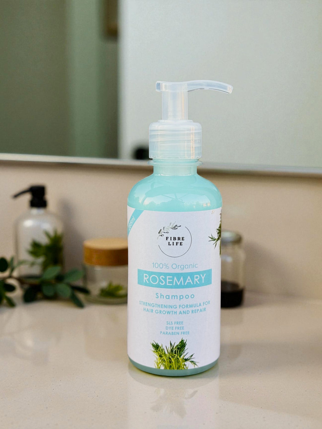 Herbal rosemary shampoo for reducing hair fall and strengthening roots