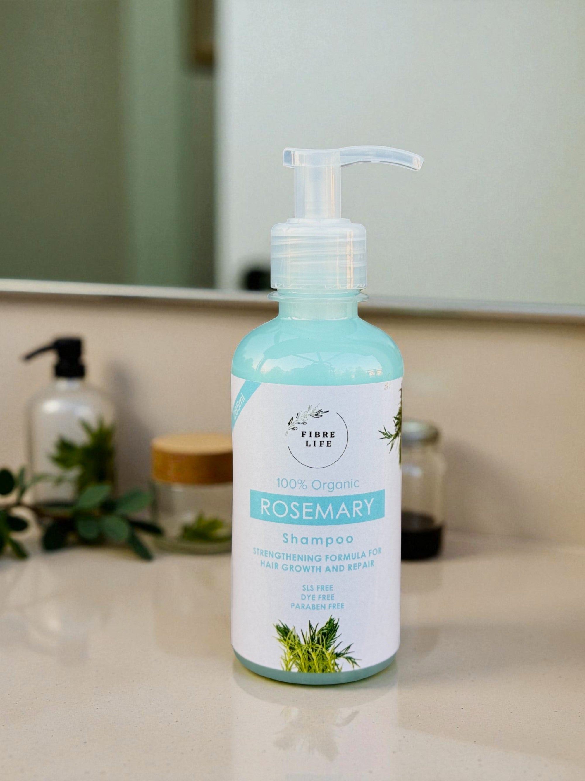 Herbal rosemary shampoo for reducing hair fall and strengthening roots