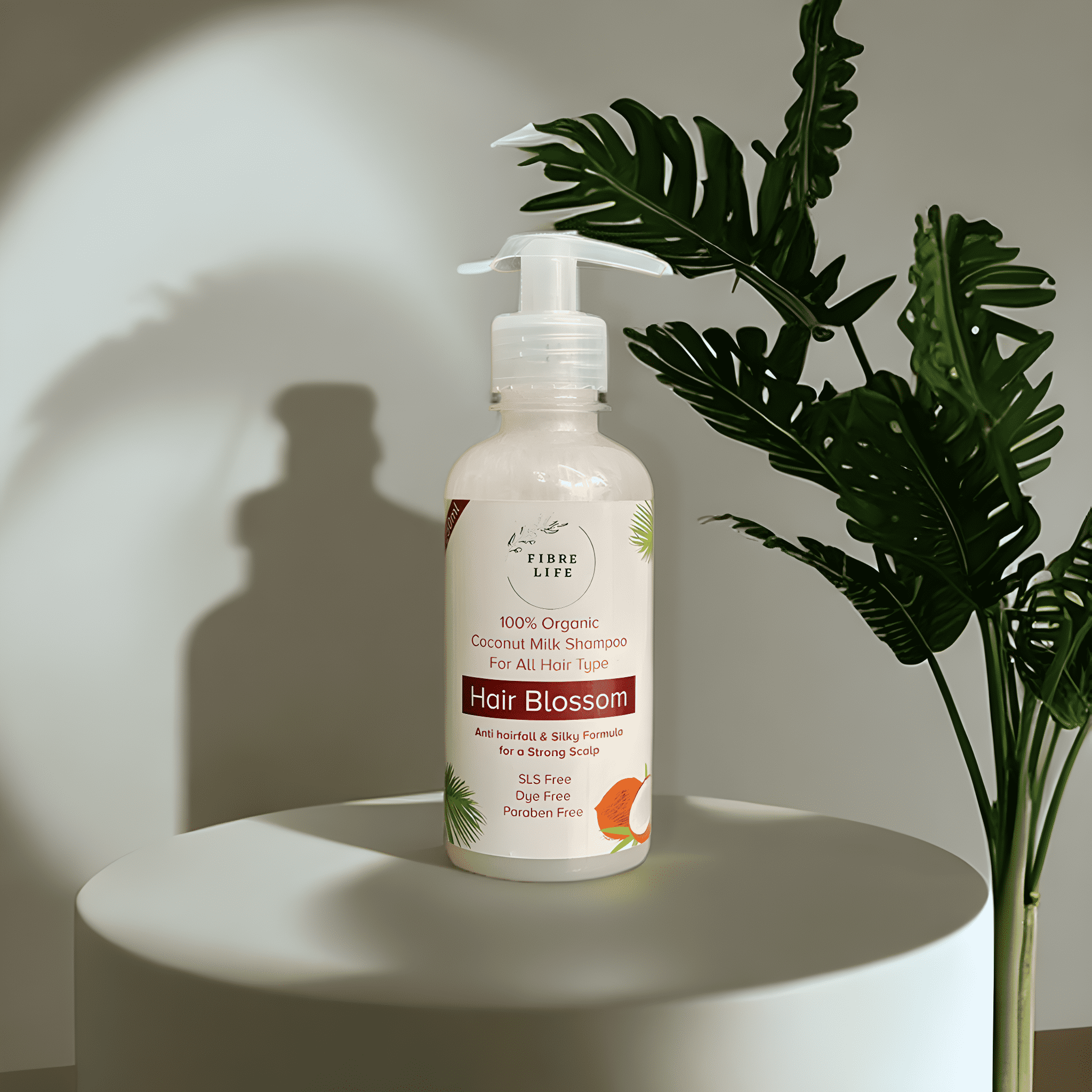 Hydrating coconut milk shampoo promotes healthy hair growth and scalp care.
