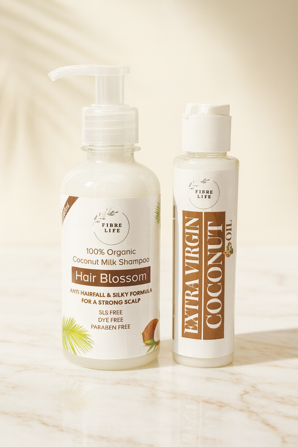 coconut shampoo and coconut oil for hair fall 