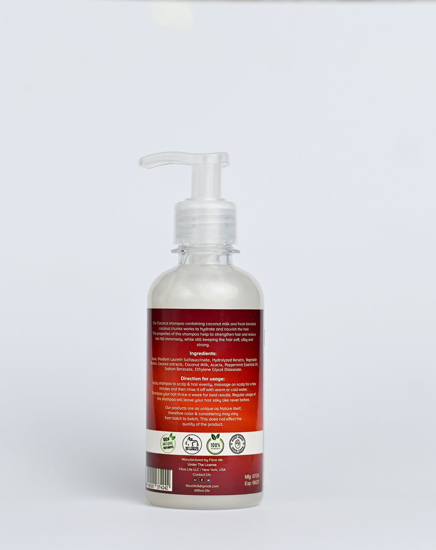 Organic Coconut Milk Shampoo for Hydration & Frizz Control