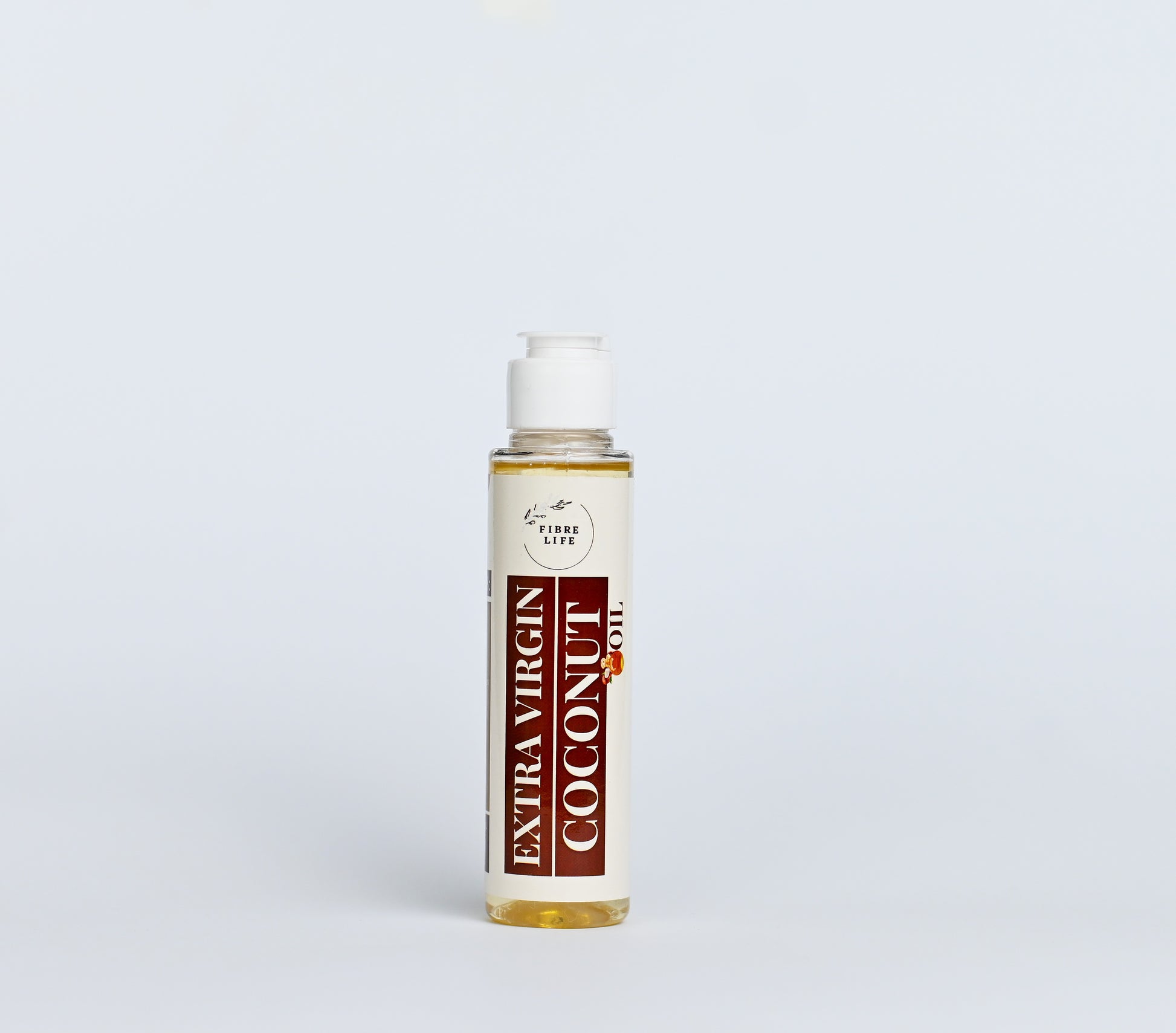 Cold-pressed coconut oil for hair growth, frizz control, and deep conditioning.