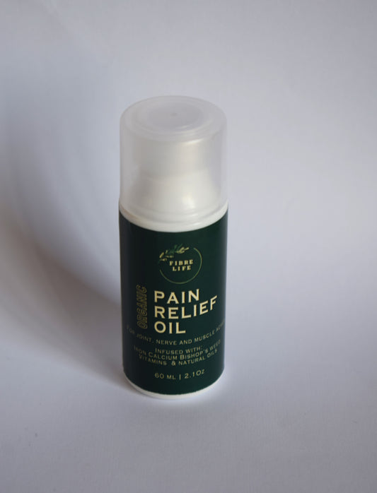 FibreLife Pain Relief Oil helps reduce joint pain, muscle soreness, and body stiffness for improved mobility.