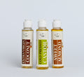 100% pure cold-pressed oils to promote hair growth, hydration, and scalp health.
Multi-purpose oil trio for strengthening hair, moisturizing skin, and reducing dryness.