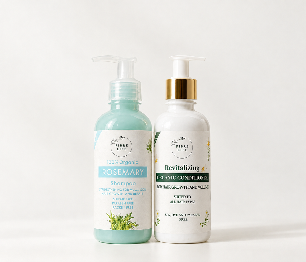 Rosemary shampoo along with revitalizing conditioner for frizz and hairfall 
