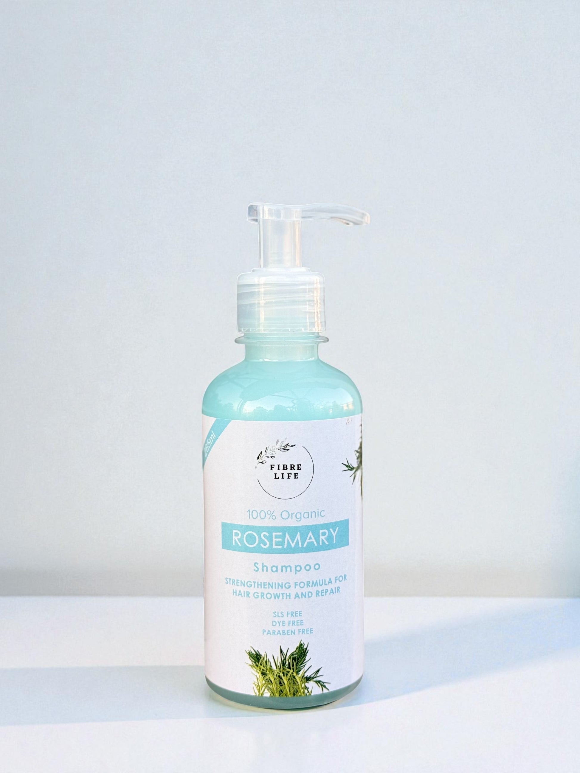 FibreLife Rosemary Shampoo bottle on a clean white background