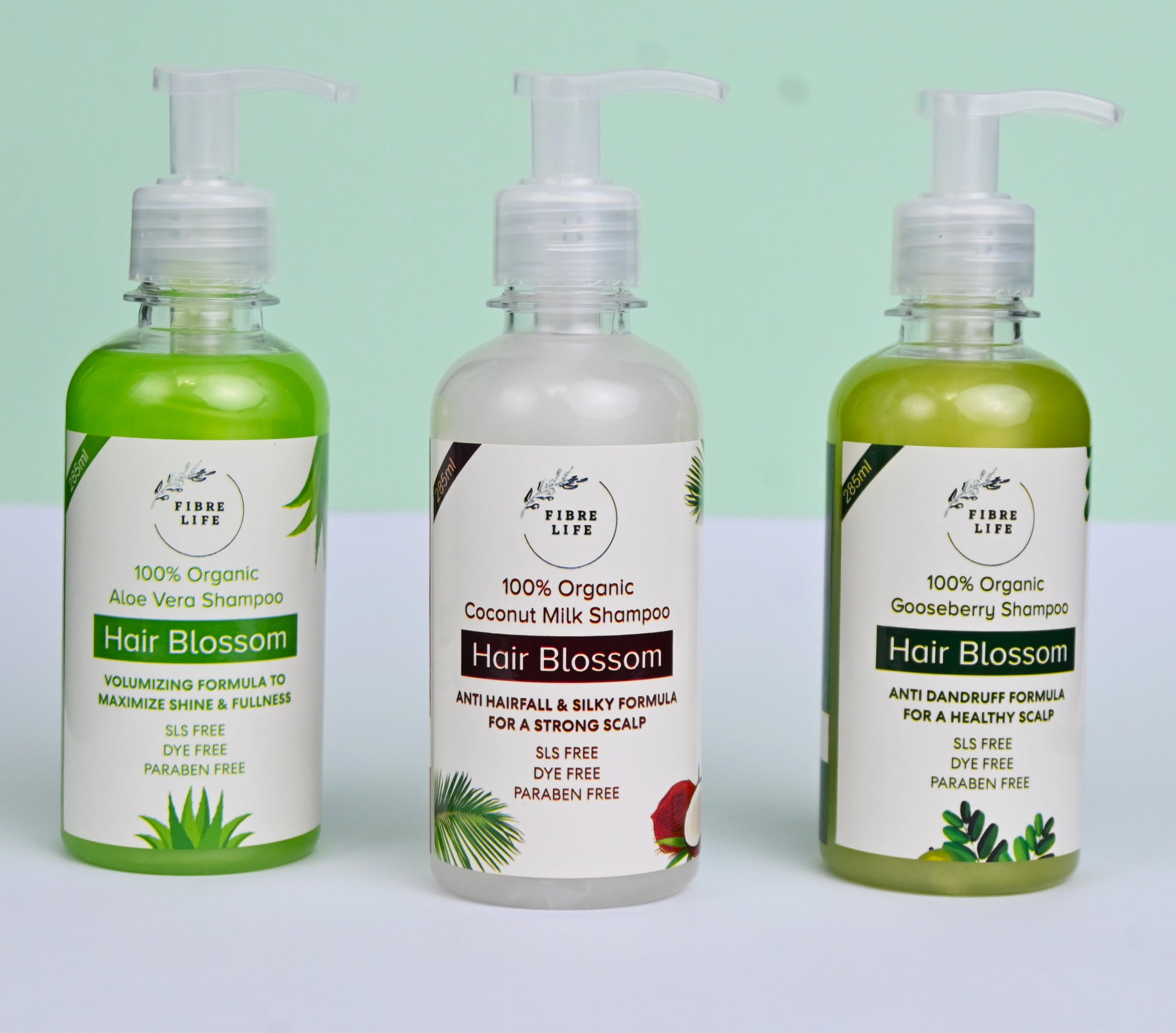 Natural shampoo set to repair dry, rough, and damaged hair with herbal nourishment.
Sulfate-free shampoos infused with organic ingredients for scalp hydration and hair growth.